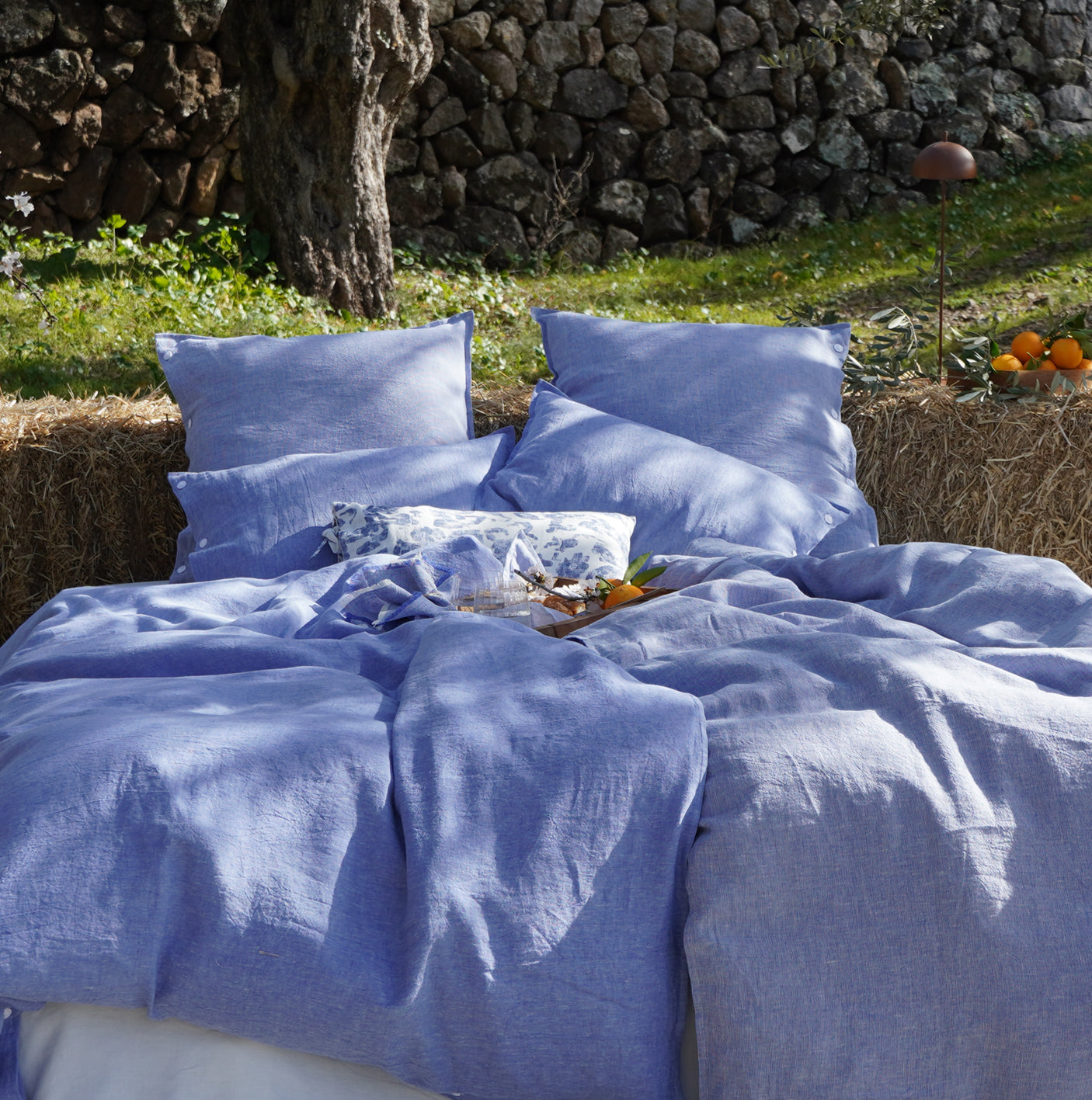 Duvet Covers & Pillows in Summer blue