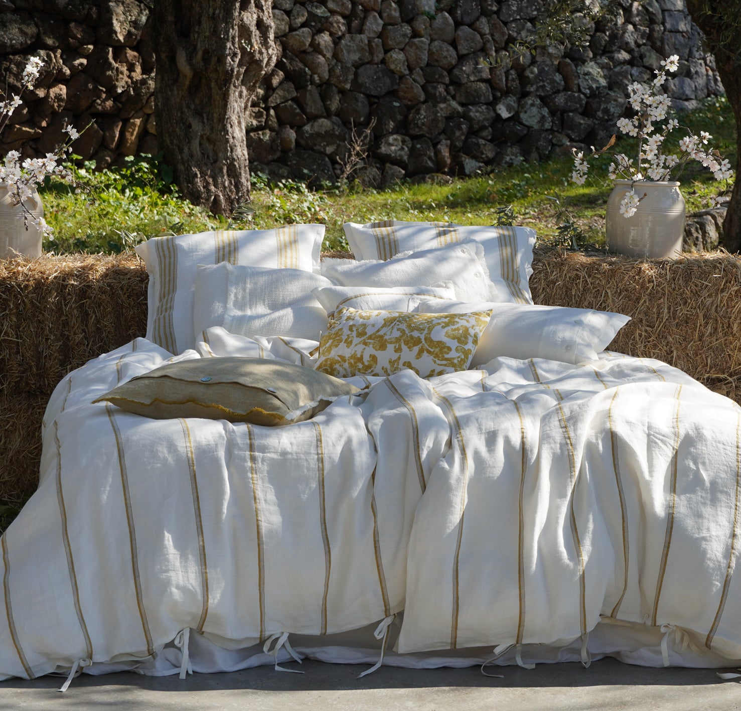 Duvet Covers & Pillows in Gold