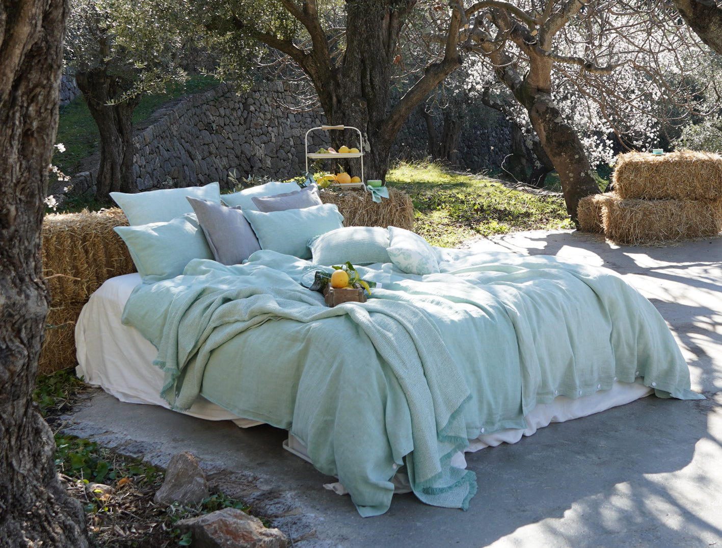 Duvet Covers & Pillow in Mint