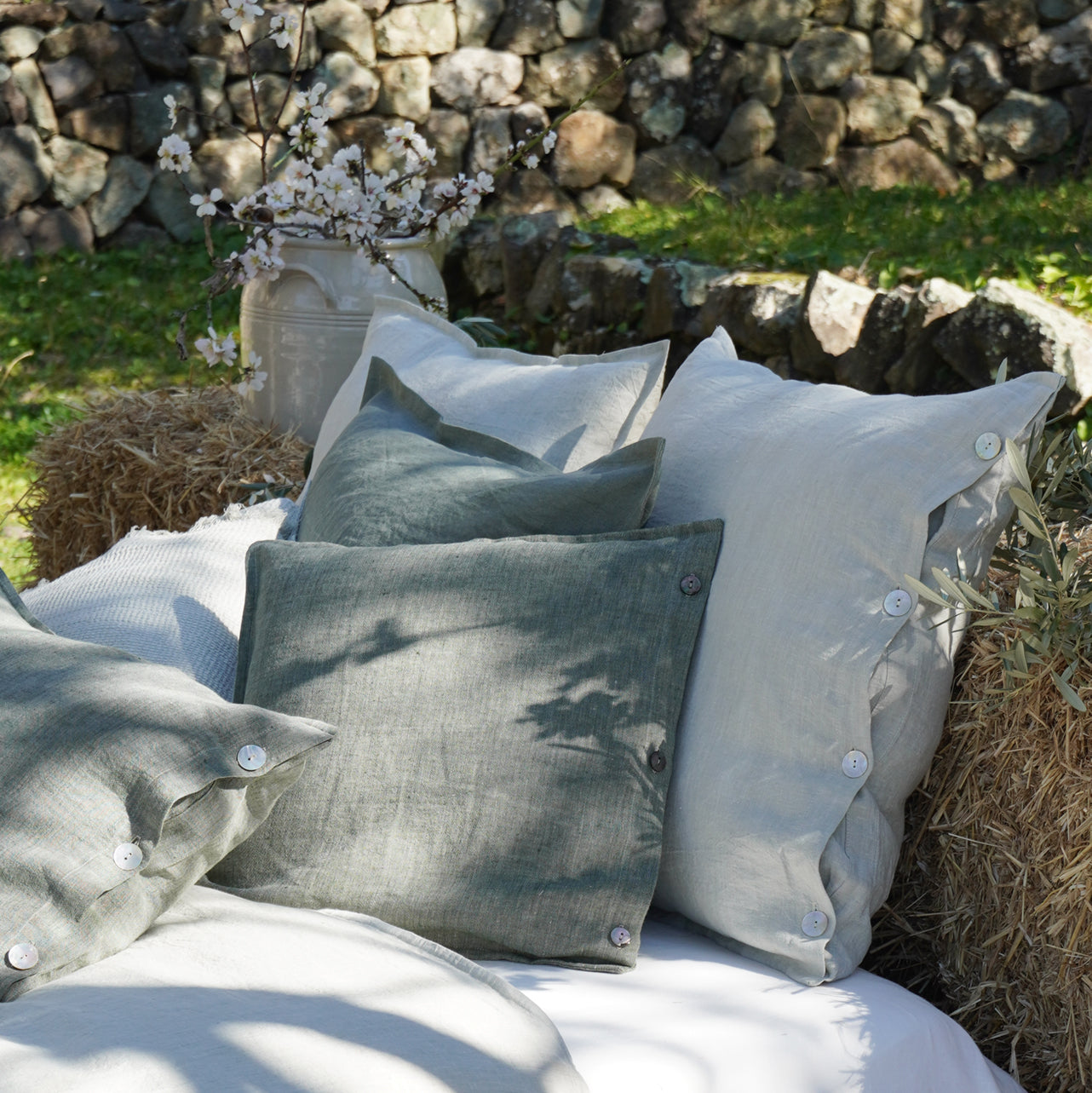 Duvet Covers & Pillows in Sage