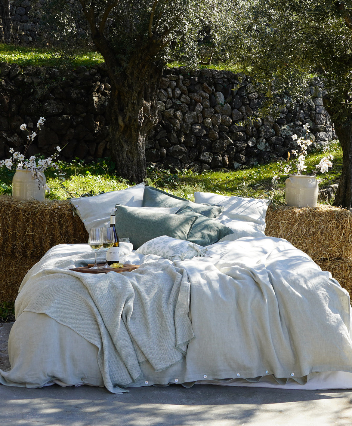 Duvet Covers & Pillows in Sage