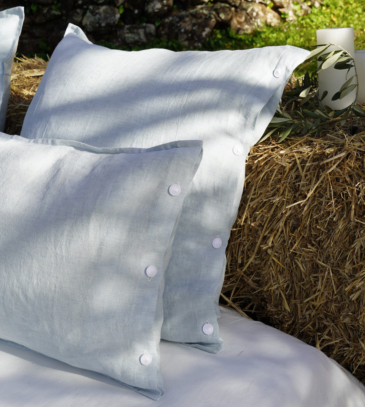 Duvet Covers & Pillows in Aqua