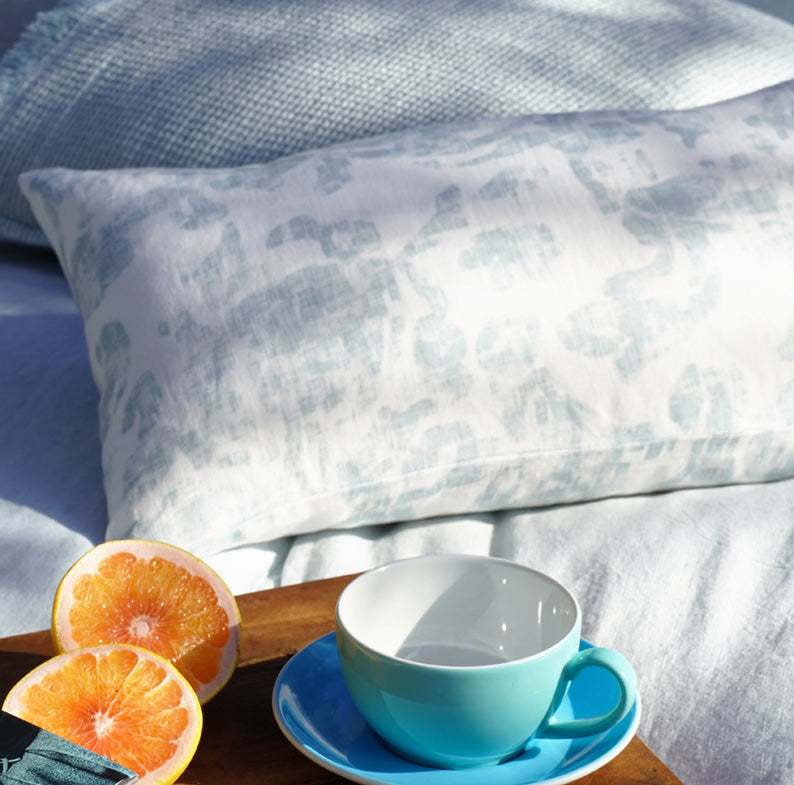 Duvet Covers & Pillows in Aqua