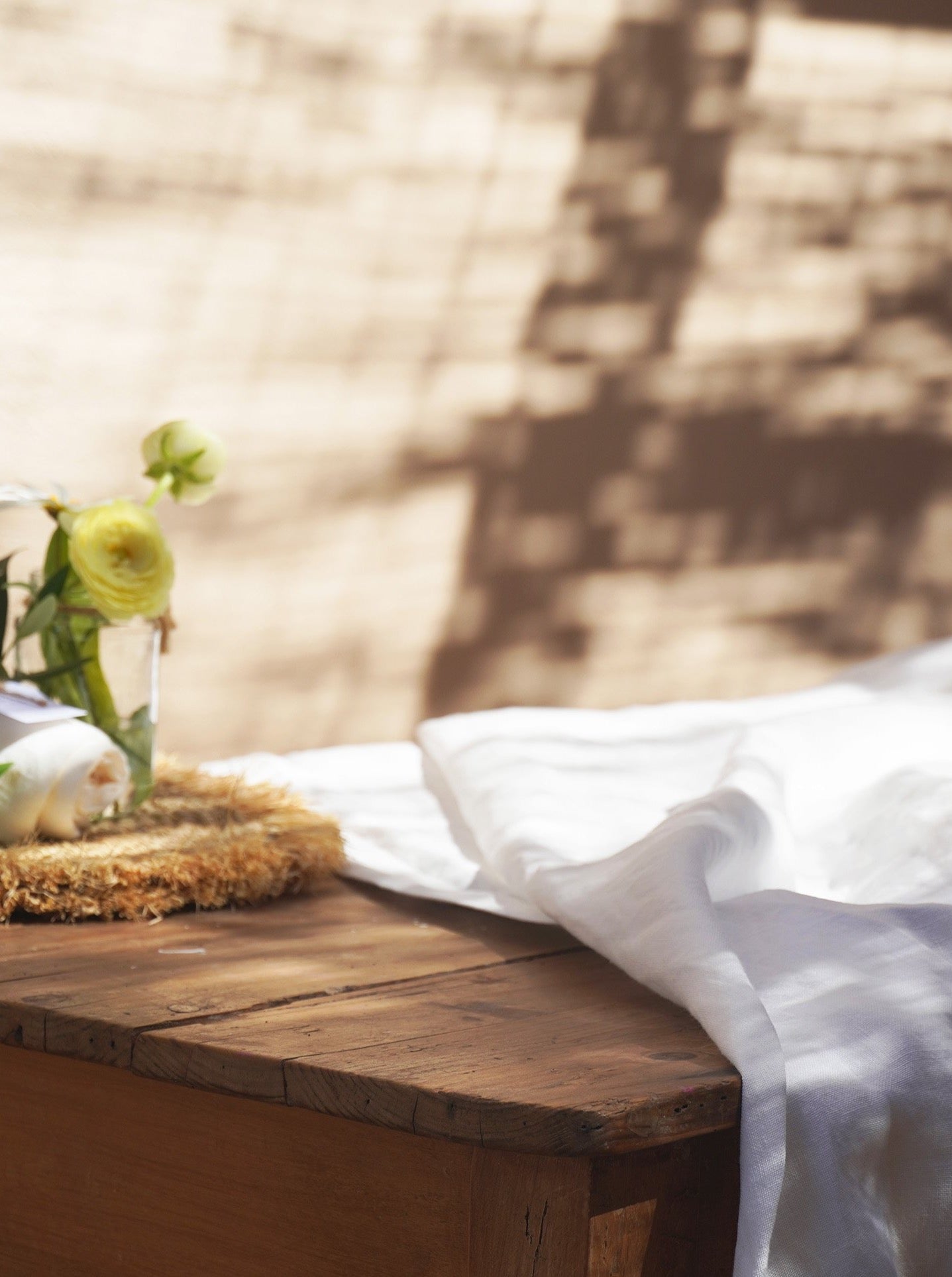 Linen Tablecloth white Mallorca