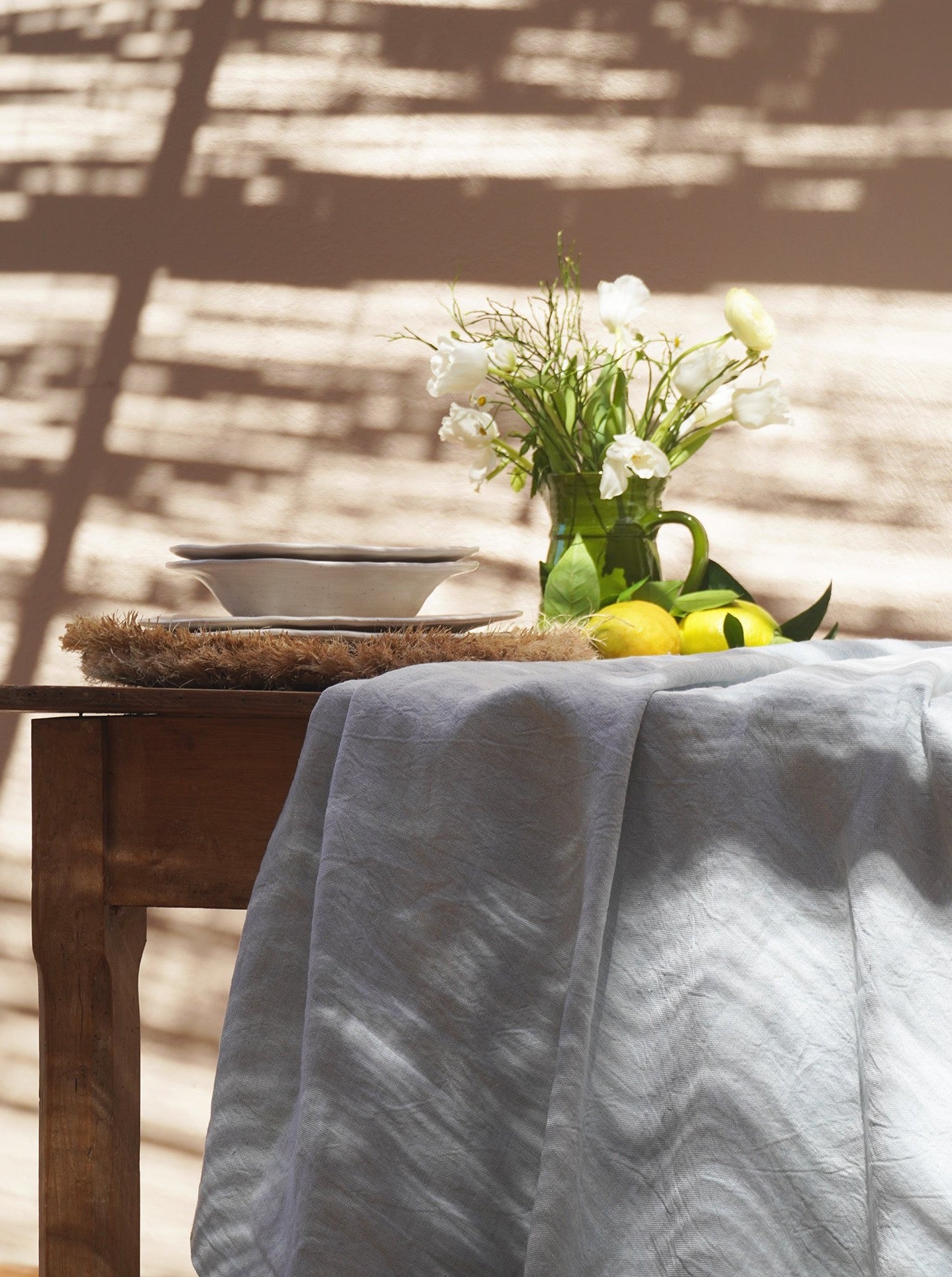 Linen Tablecloth aqua Mallorca