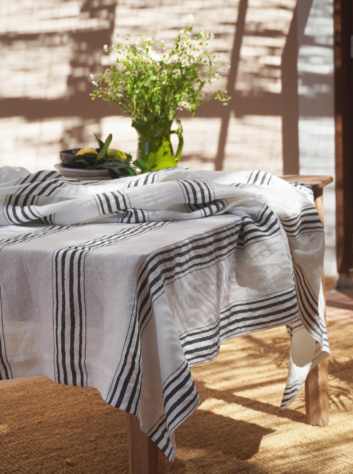 Linen Tablecloth black Mallorca