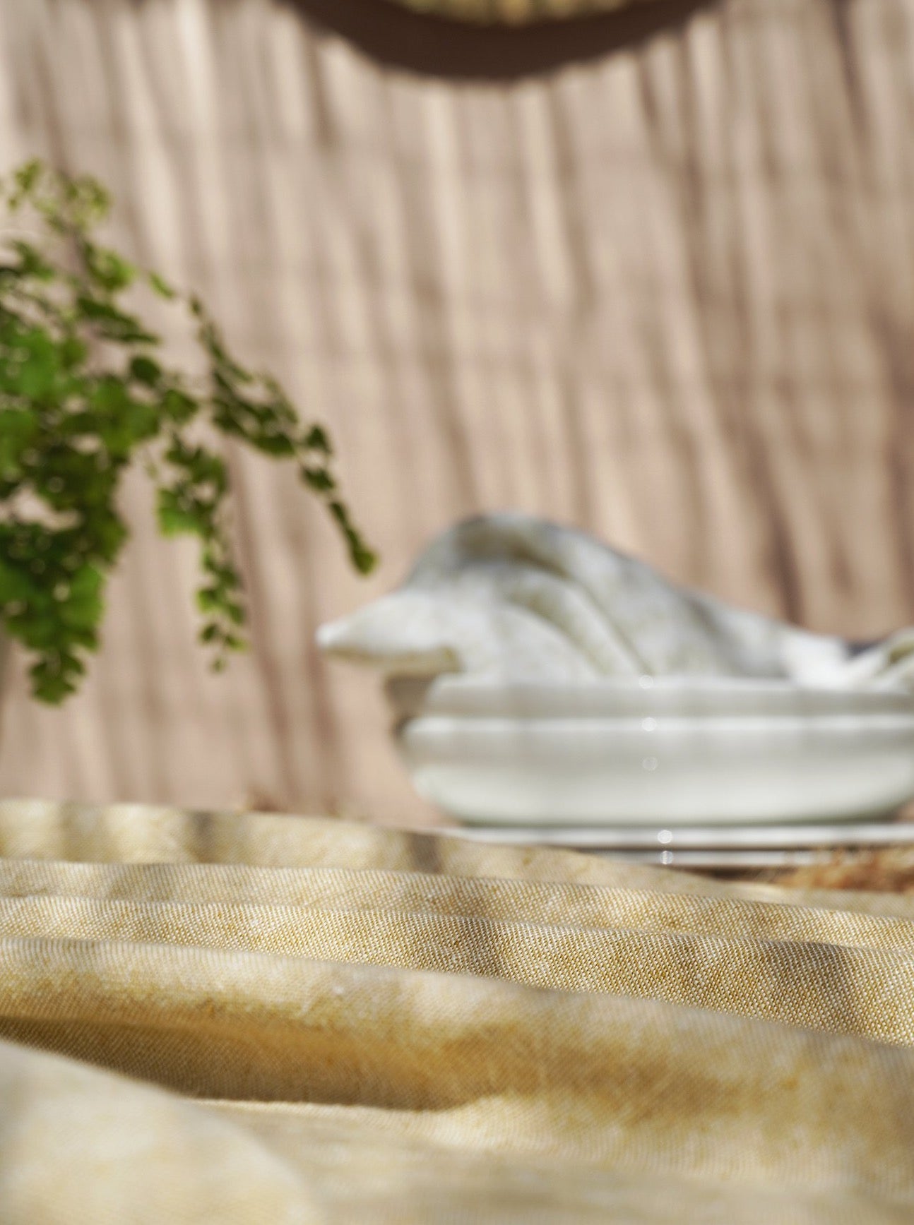 Linen Tablecloth gold Mallorca