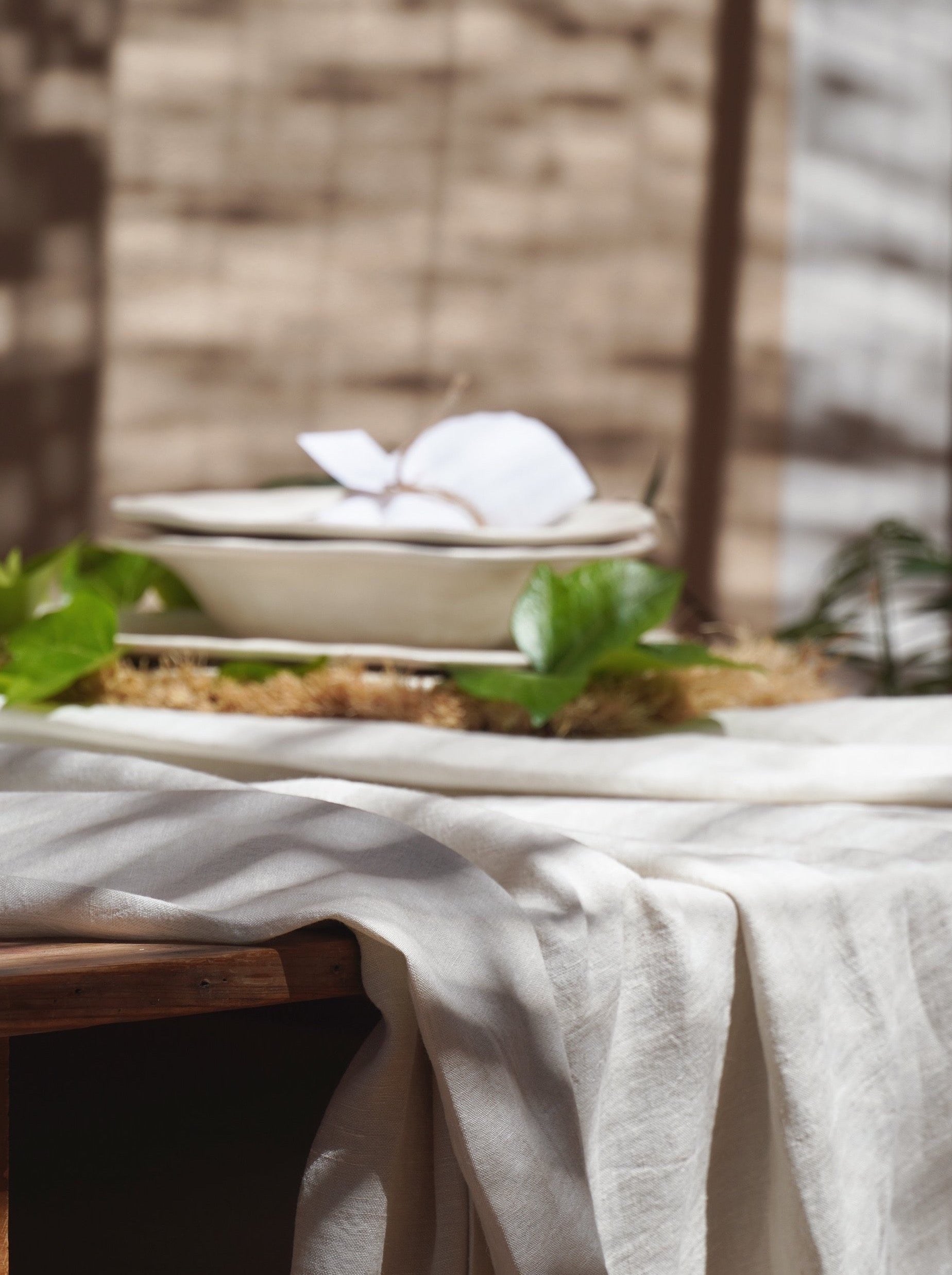 Linen Tablecloth sand