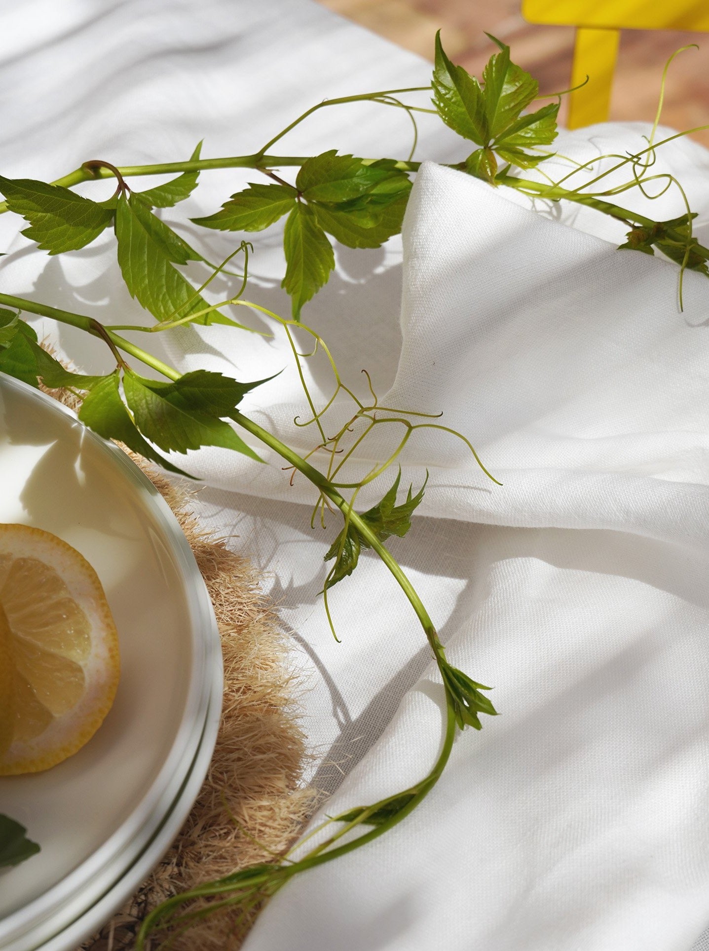 Linen Tablecloth white Mallorca